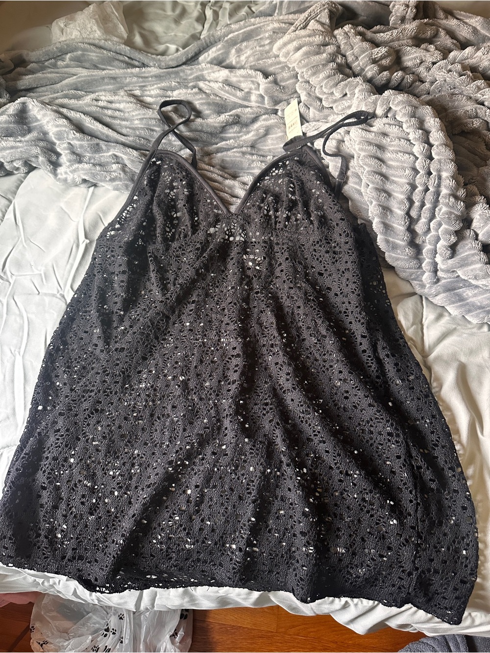 Black Lace Swim Cover Up